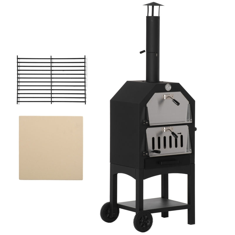 Outdoor Garden Pizza Oven Charcoal BBQ Grill