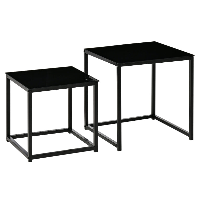 Nest Of 2 Side Tables, Office, Black