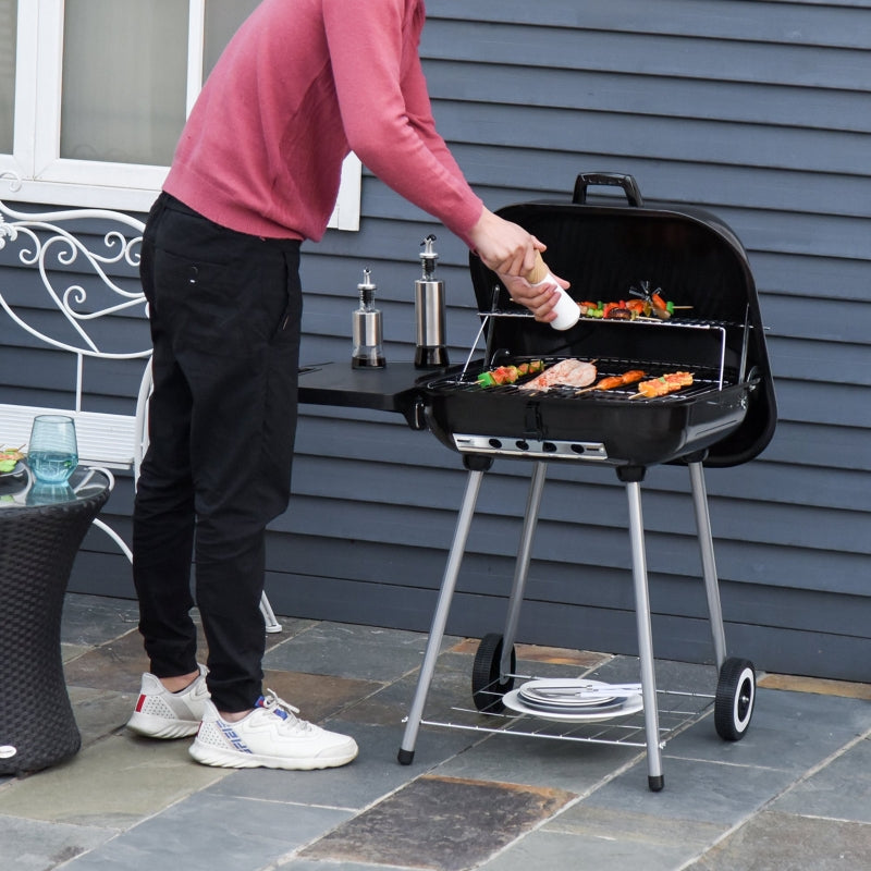 Portable Charcoal Grill-Black