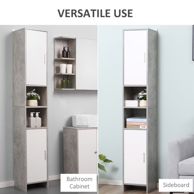 Free-standing Tall Bathroom Storage Cabinet