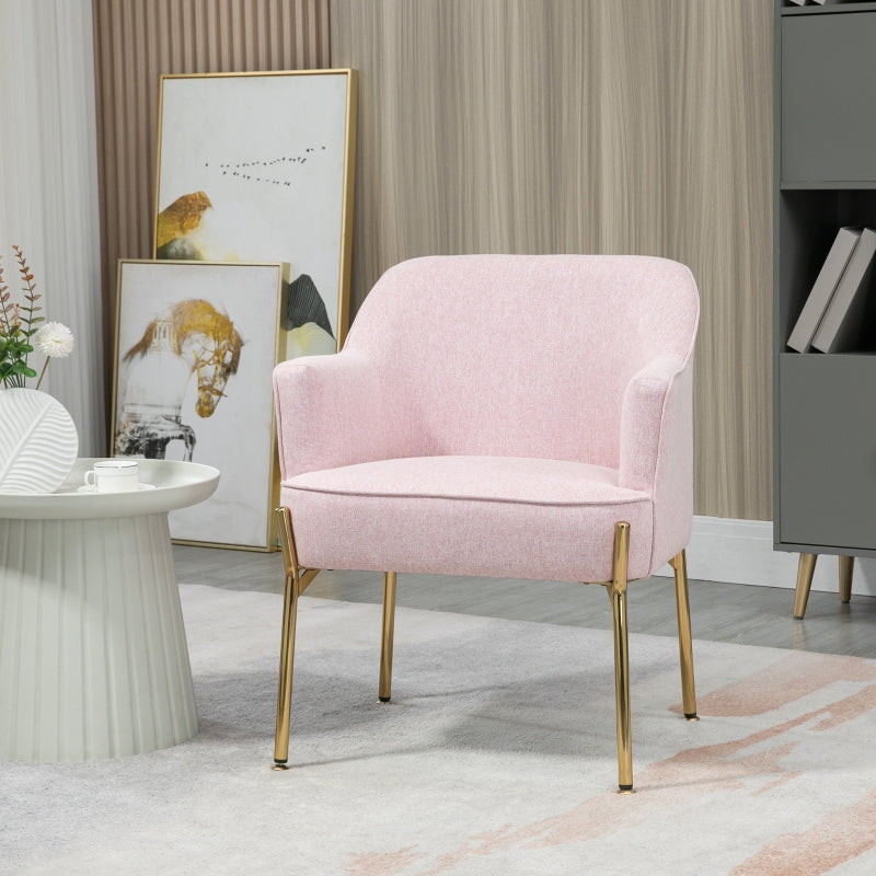 Fabric Accent Chair Pink