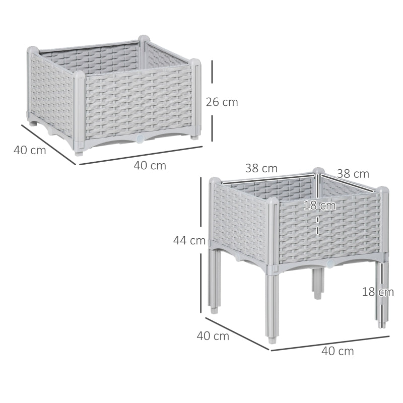 Raised Flower Bed Vegetable Herb Plant Stand Lightweight