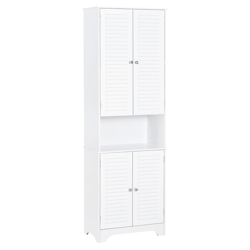 Tall Freestanding Bathroom Cabinet Retro Shutters