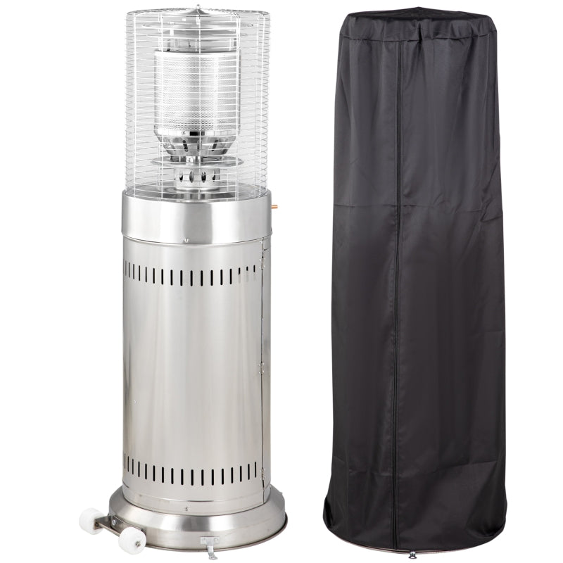 10KW Outdoor Gas Patio Heater , Silver