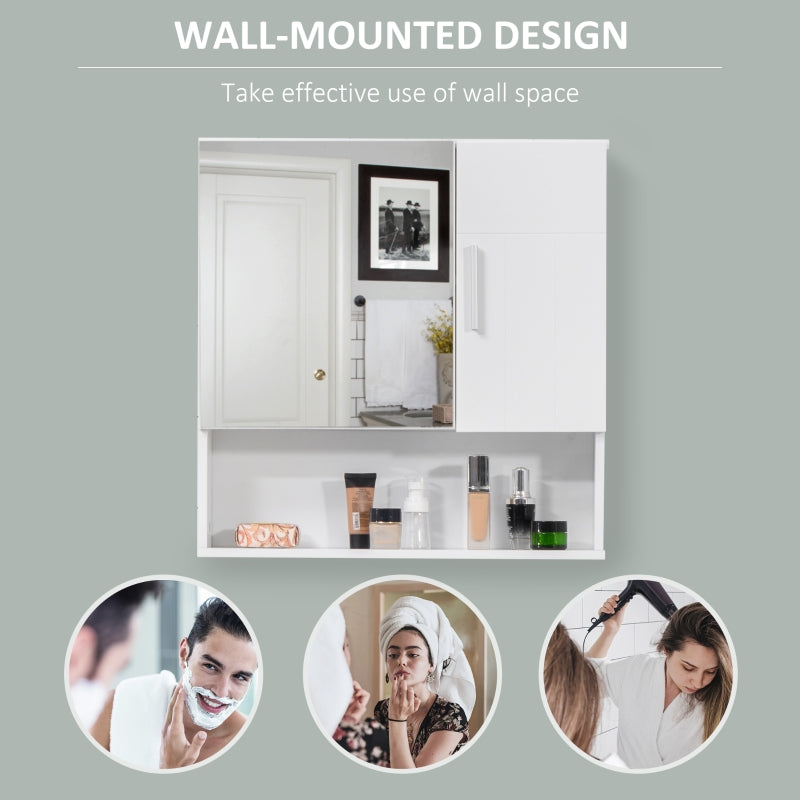 Bathroom Mirror Cabinet, White