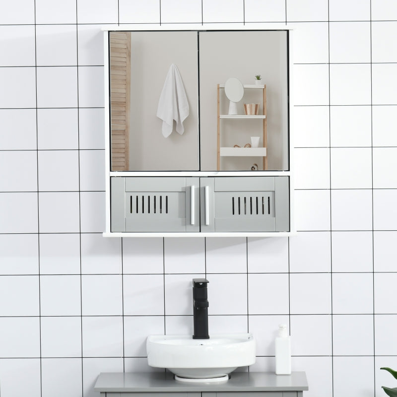 Bathroom Mirror Cabinet Grey