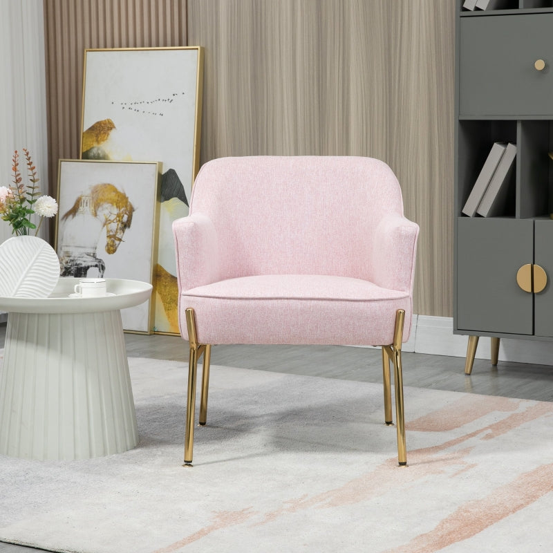 Fabric Accent Chair Pink