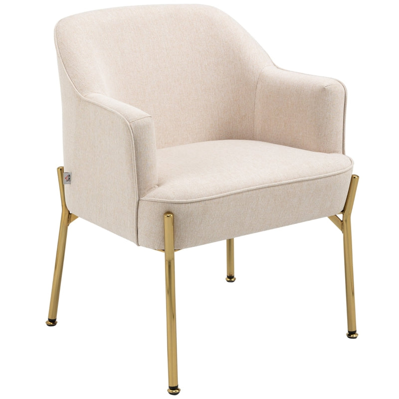 Fabric Accent Chair, White