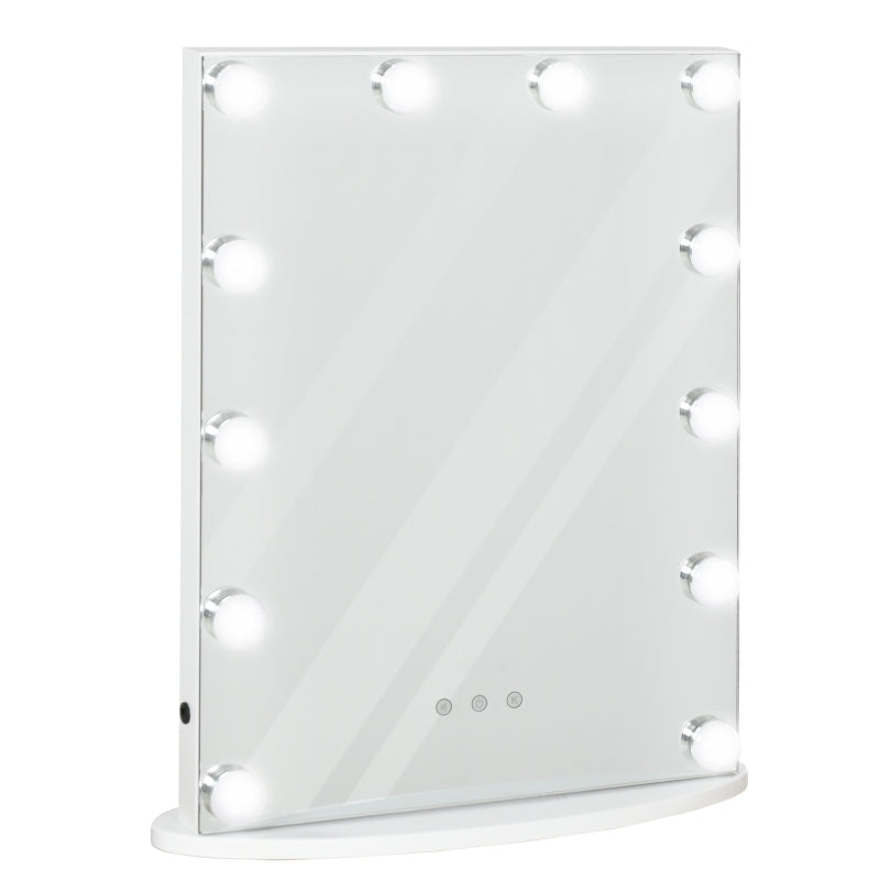 Hollywood Mirror With Lights For Makeup Dressing Table, White