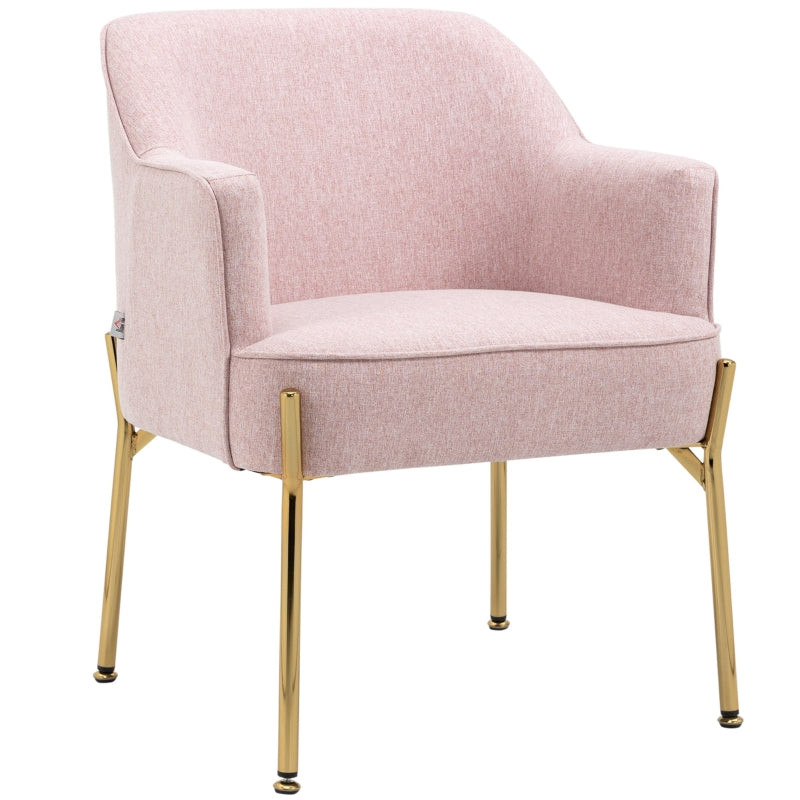 Fabric Accent Chair Pink