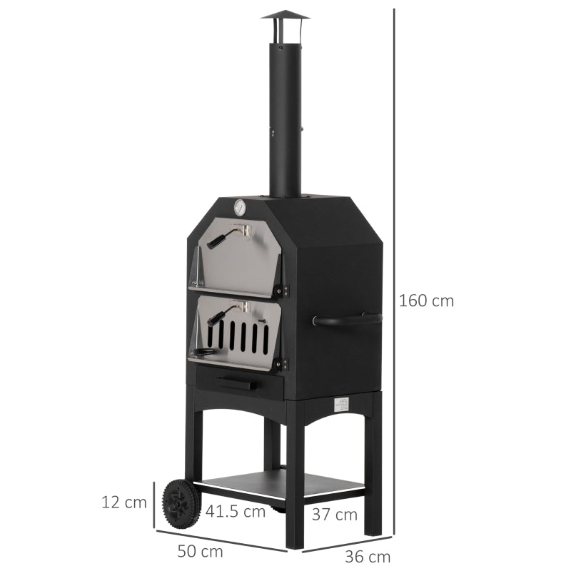 Outdoor Garden Pizza Oven Charcoal BBQ Grill