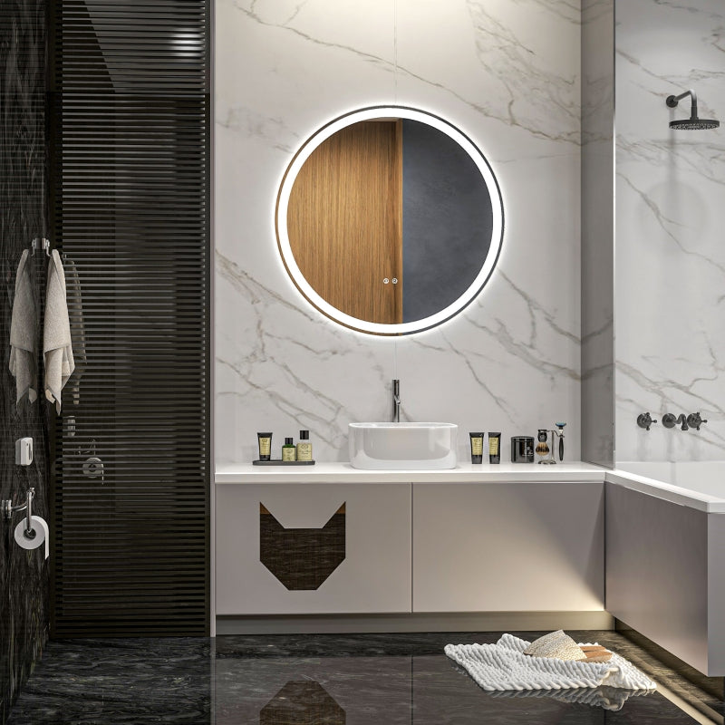 Round Illuminated Bathroom Mirrors