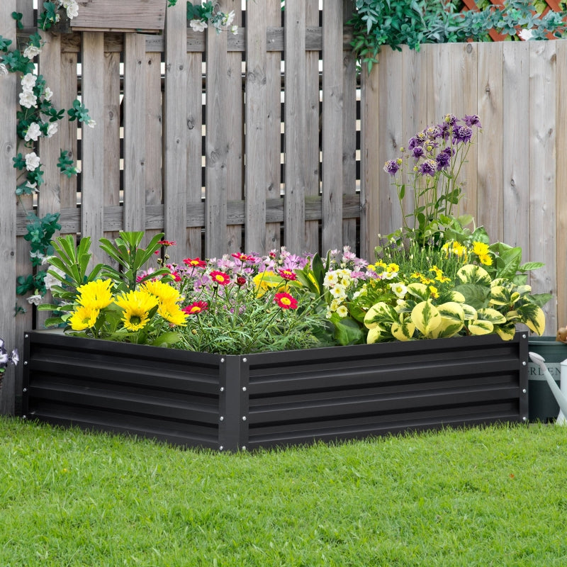 Square Raised Garden Bed Box - Grey