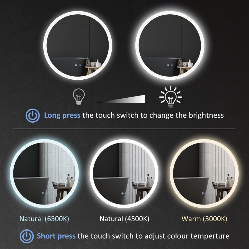 Round Illuminated Bathroom Mirrors