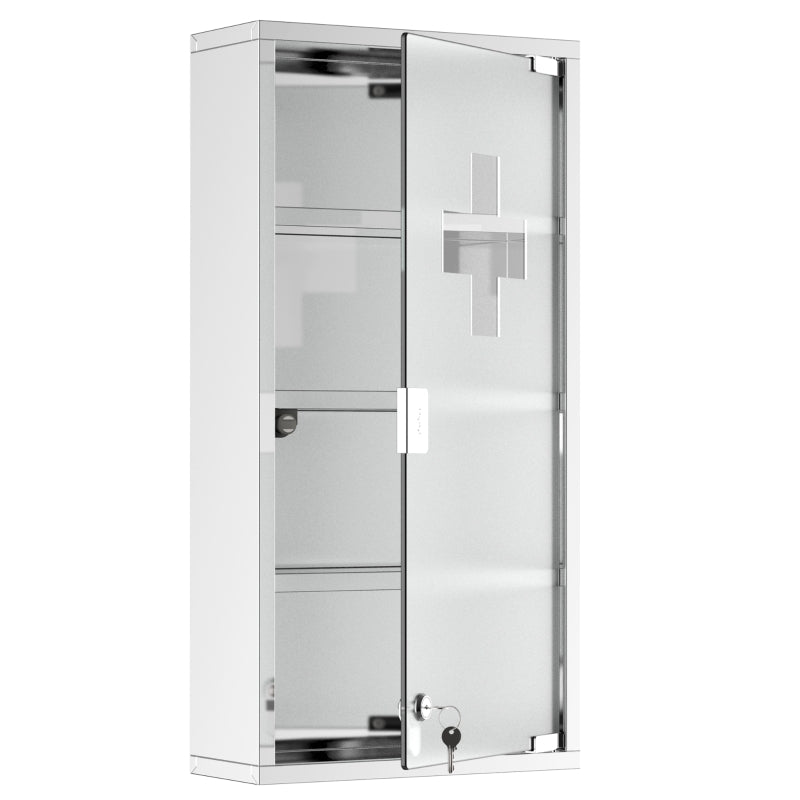 4 Tier Stainless Steel Wall Mounted Medicine Cabinet