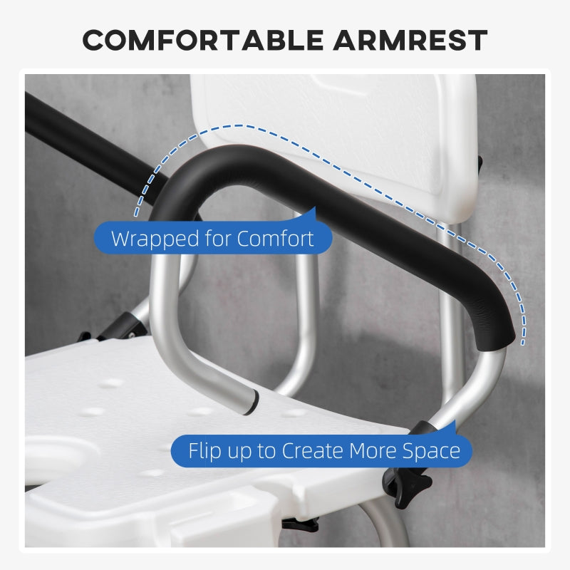 Shower Chair For The Elderly And Disabled, White