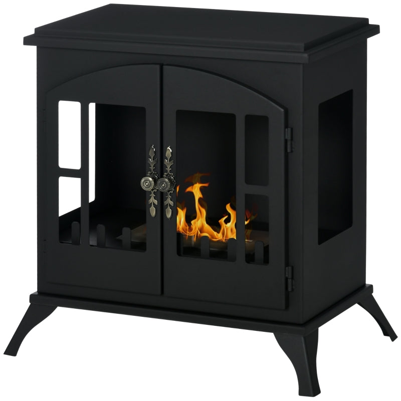 Freestanding Ethanol Fireplace Stove, Black