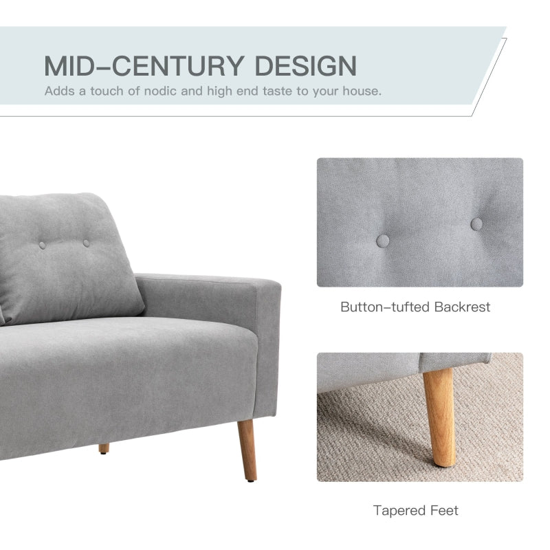 Two-Seater Sofa - Light Grey