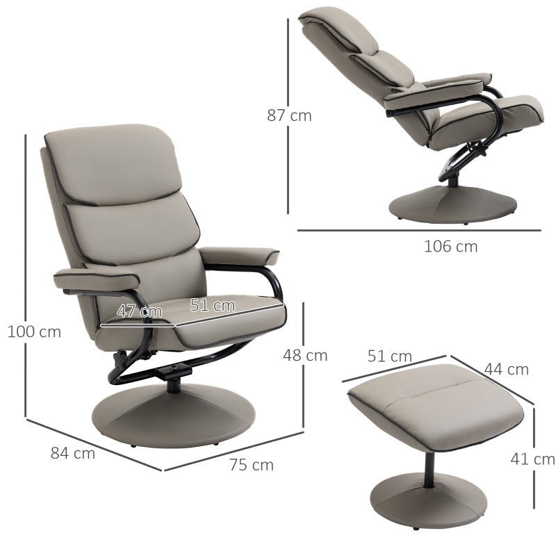 Recliner Chair With Ottoman