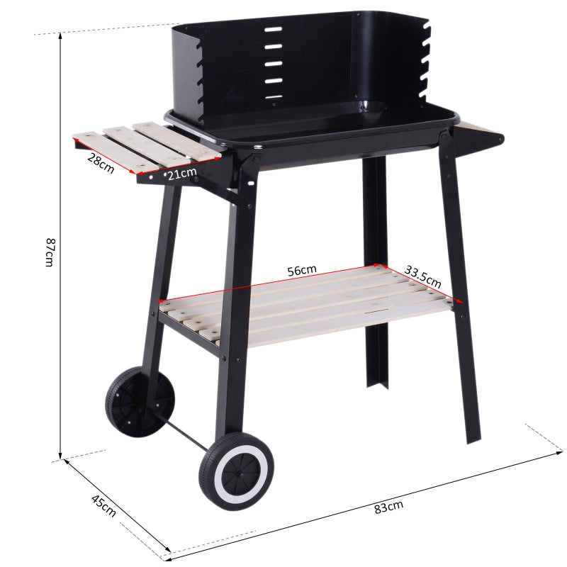 Trolley Charcoal BBQ Barbecue Grill