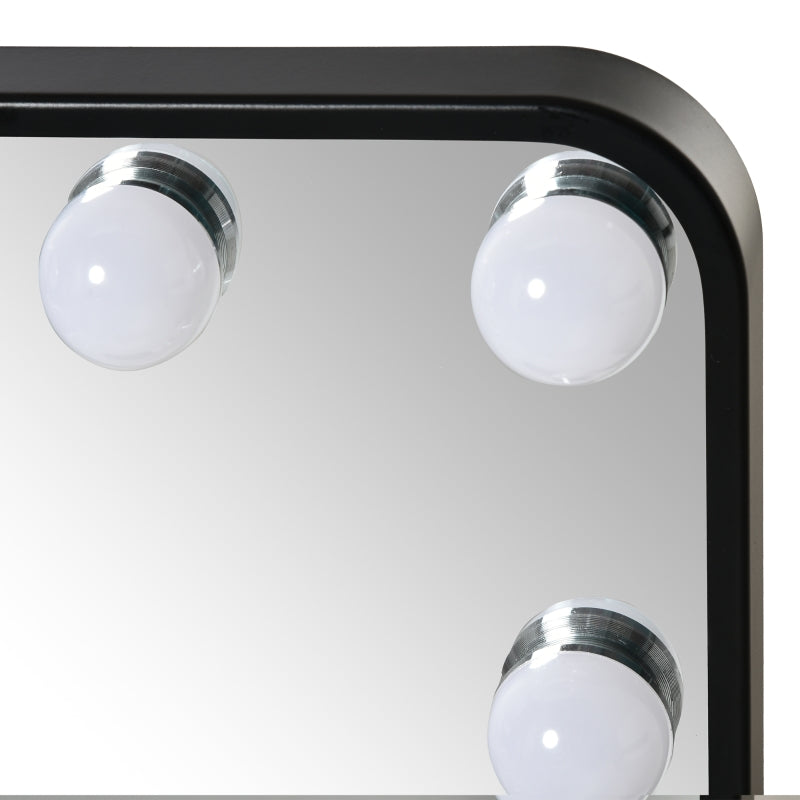 Hollywood Makeup Mirror With LED Lights, Black