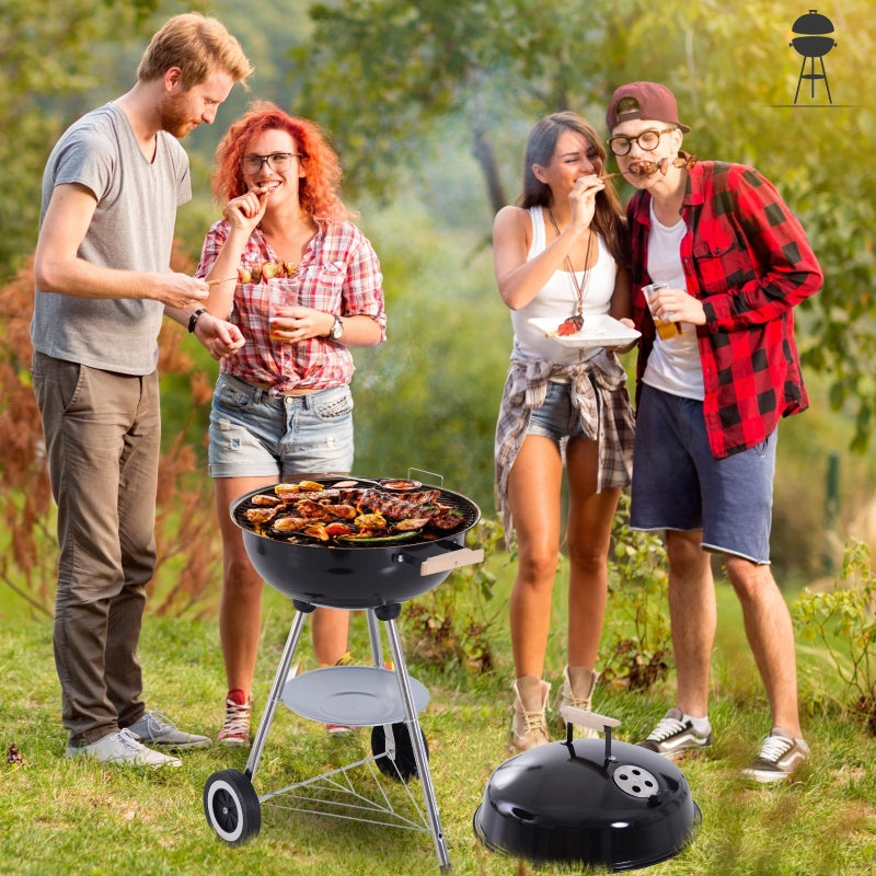 Portable Round Kettle Charcoal Grill BBQ Smoker