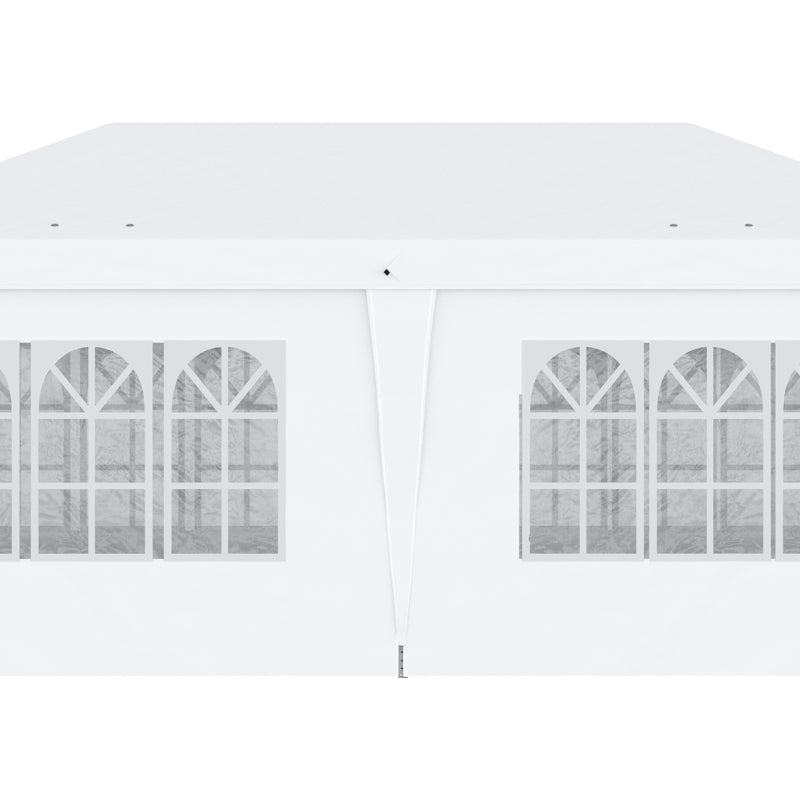 3 X 6 M Pop Up Gazebo With Sides And Windows, White