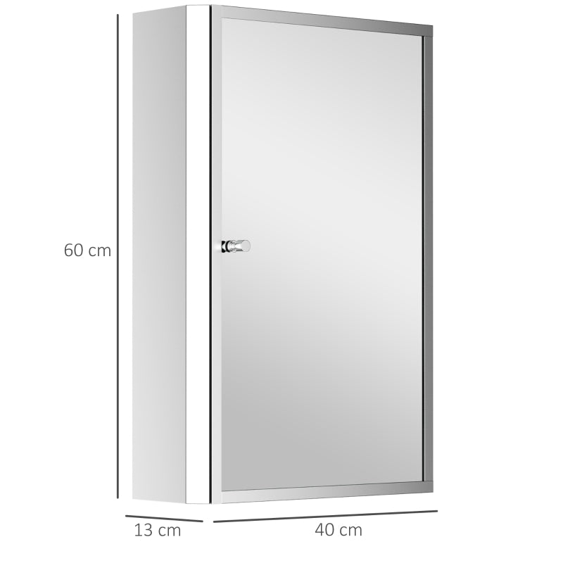 Stainless Steel Wall Mounted Bathroom Mirror Cabinet