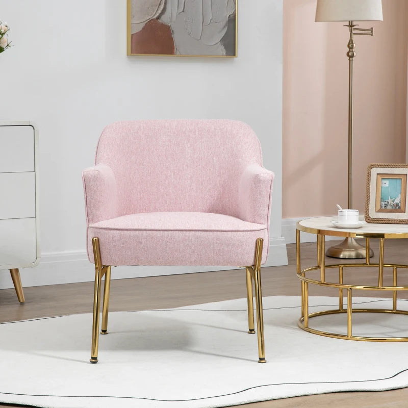 Fabric Accent Chair Pink