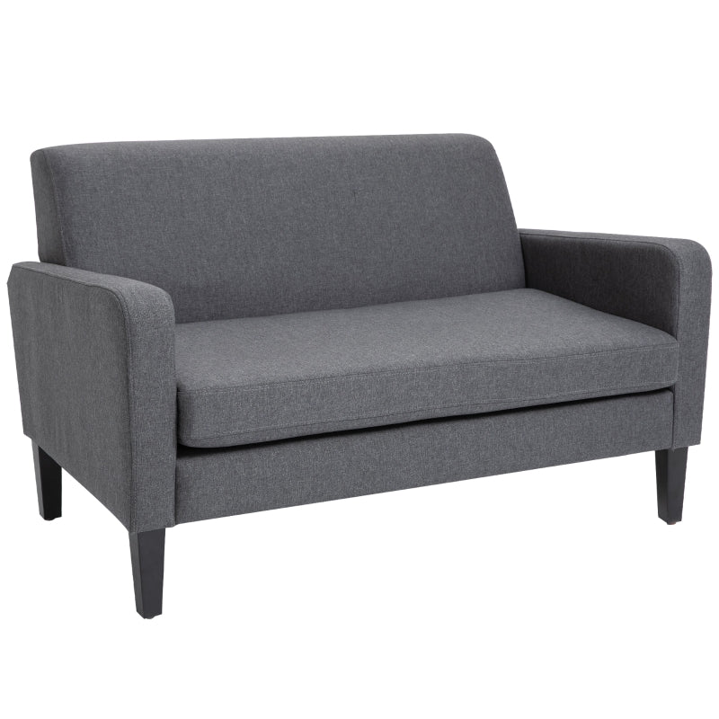 Two-Seater Slanted Back Sofa - Grey