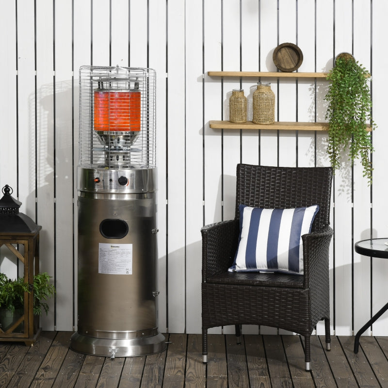 10KW Outdoor Gas Patio Heater , Silver