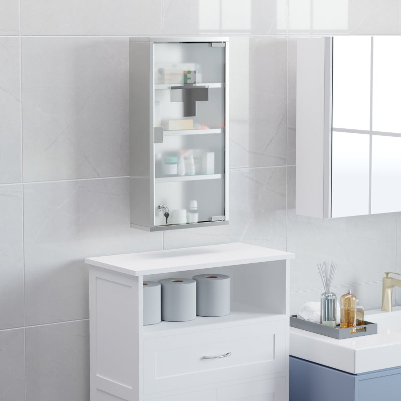 4 Tier Stainless Steel Wall Mounted Medicine Cabinet