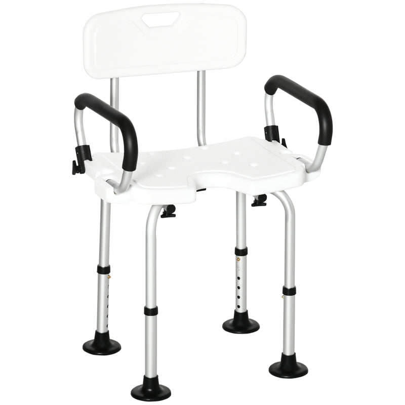 Shower Chair For The Elderly And Disabled, White