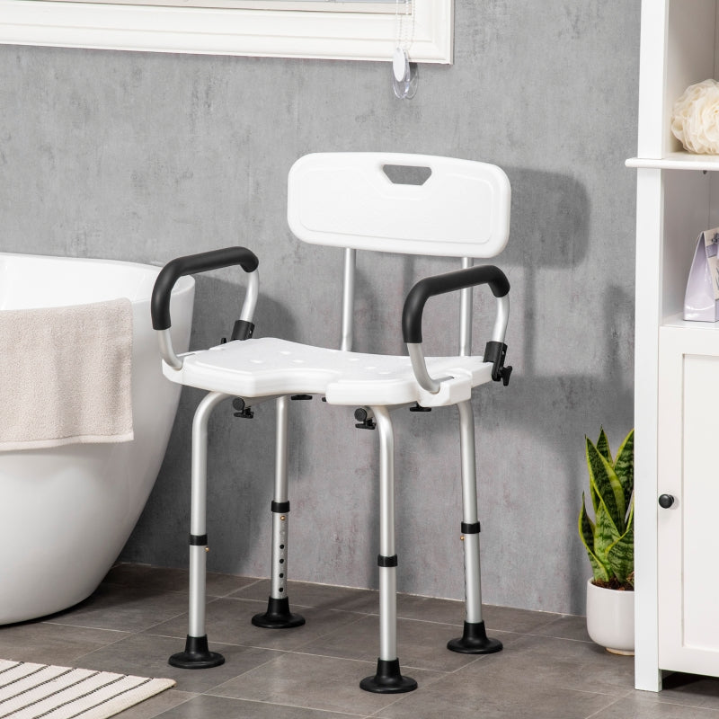 Shower Chair For The Elderly And Disabled, White