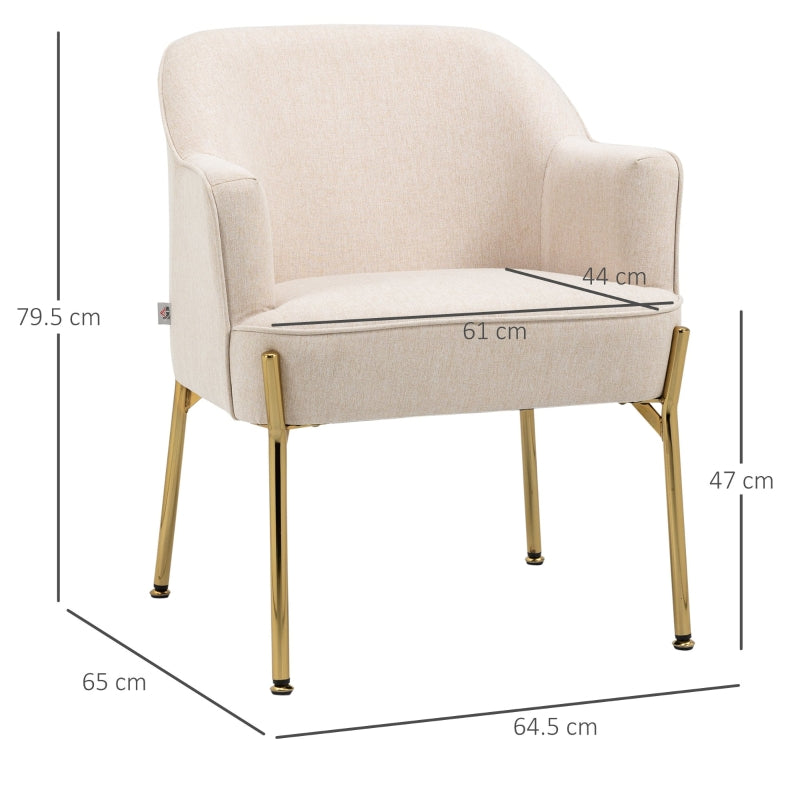 Fabric Accent Chair, White