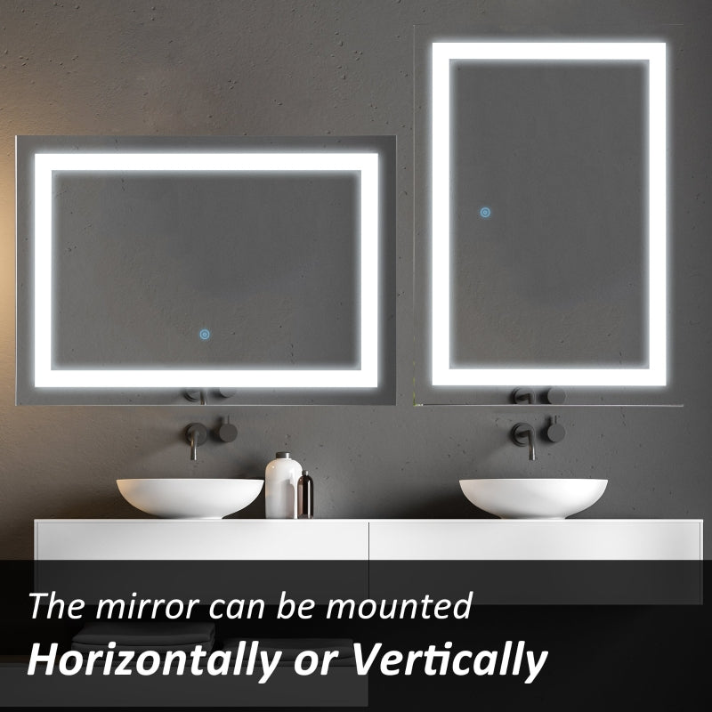 70x50cm LED Bathroom Mirror Wall Mounted