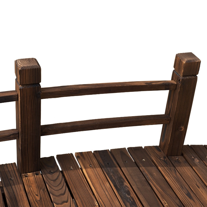 1.5M Wooden Garden Bridge Lawn Décor