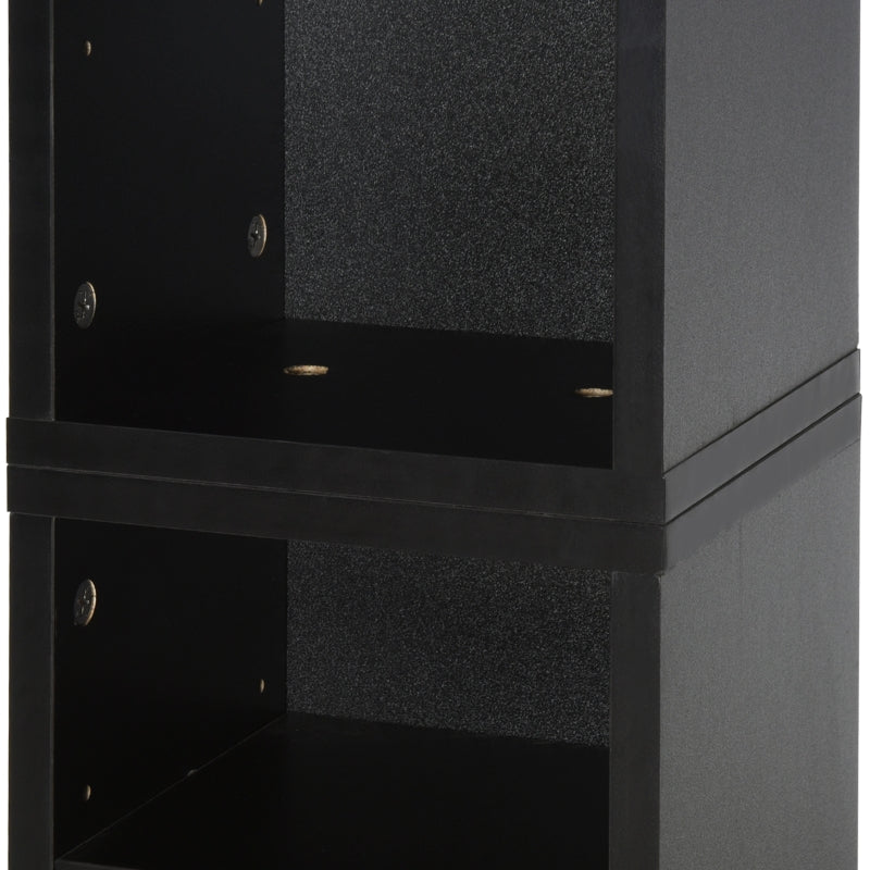 Set Of 2 CD Media Display Shelf Unit Tower Rack