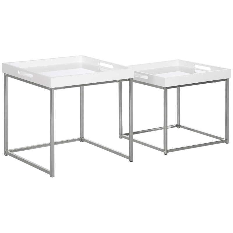 High Gloss Coffee Table Set 2, White