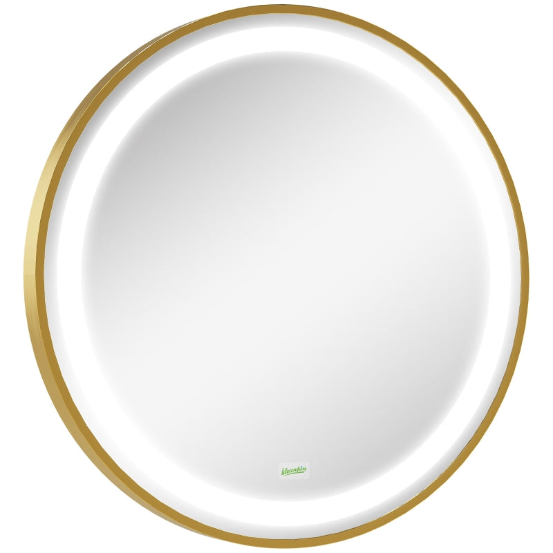 Round Illuminated Bathroom Mirrors Dimmable LED