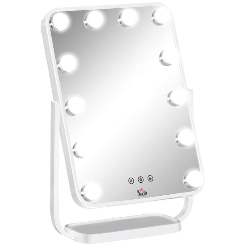 Hollywood Makeup Mirror With LED Lights, White