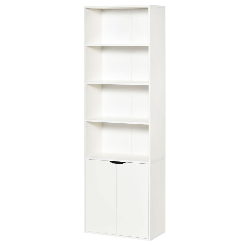 6ft Storage Unit, With Cupboard - White