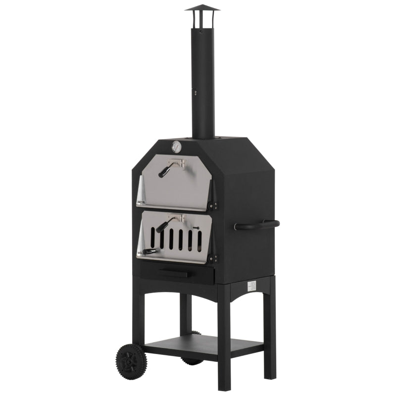 Outdoor Garden Pizza Oven Charcoal BBQ Grill