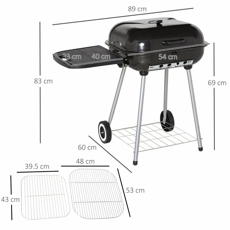 Portable Charcoal Grill-Black