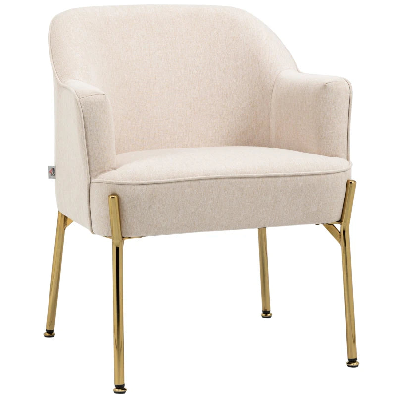 Fabric Accent Chair, White