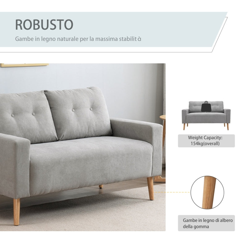 Two-Seater Sofa - Light Grey