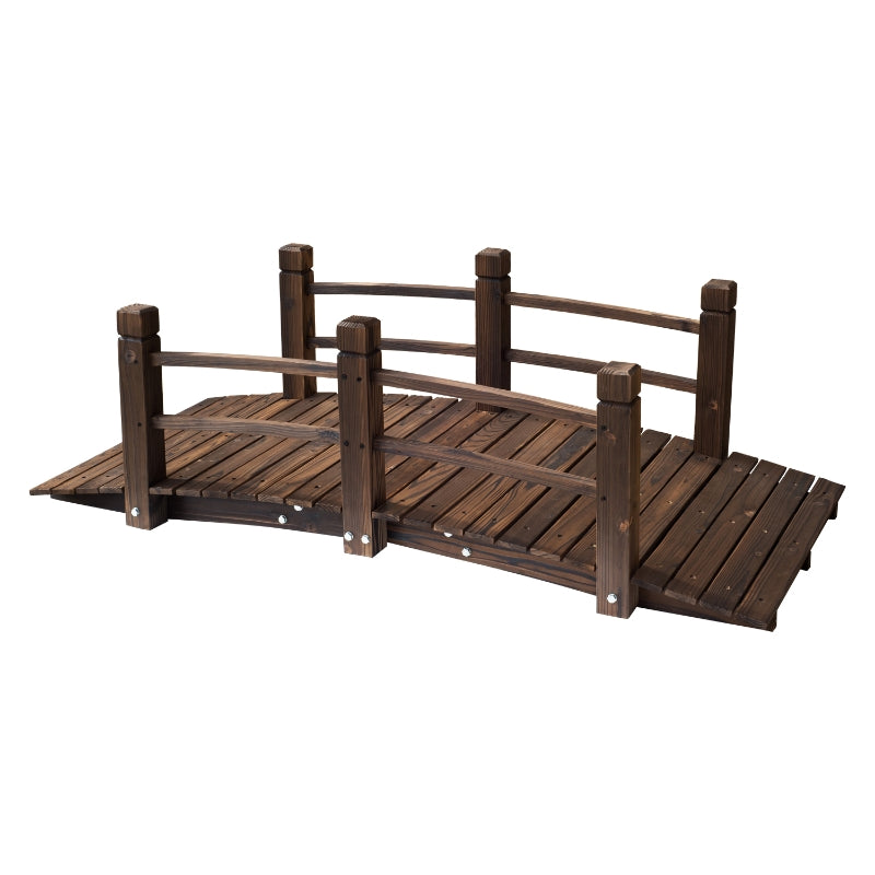 1.5M Wooden Garden Bridge Lawn Décor