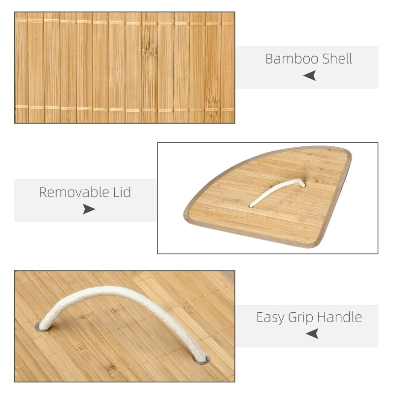 Bamboo Laundry Basket  Natural