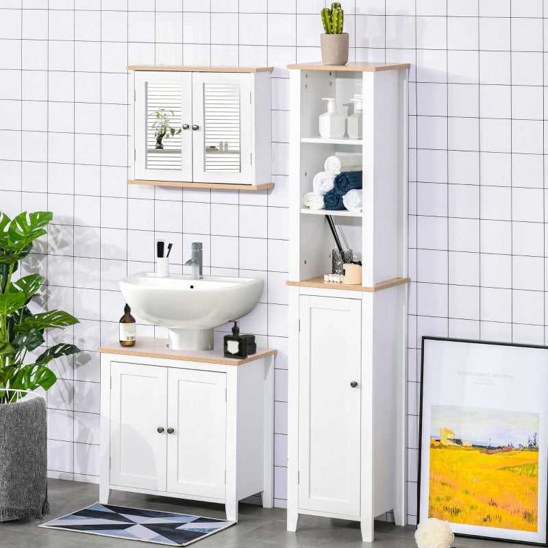 Bathroom Pedestal Under Sink Cabinet Storage