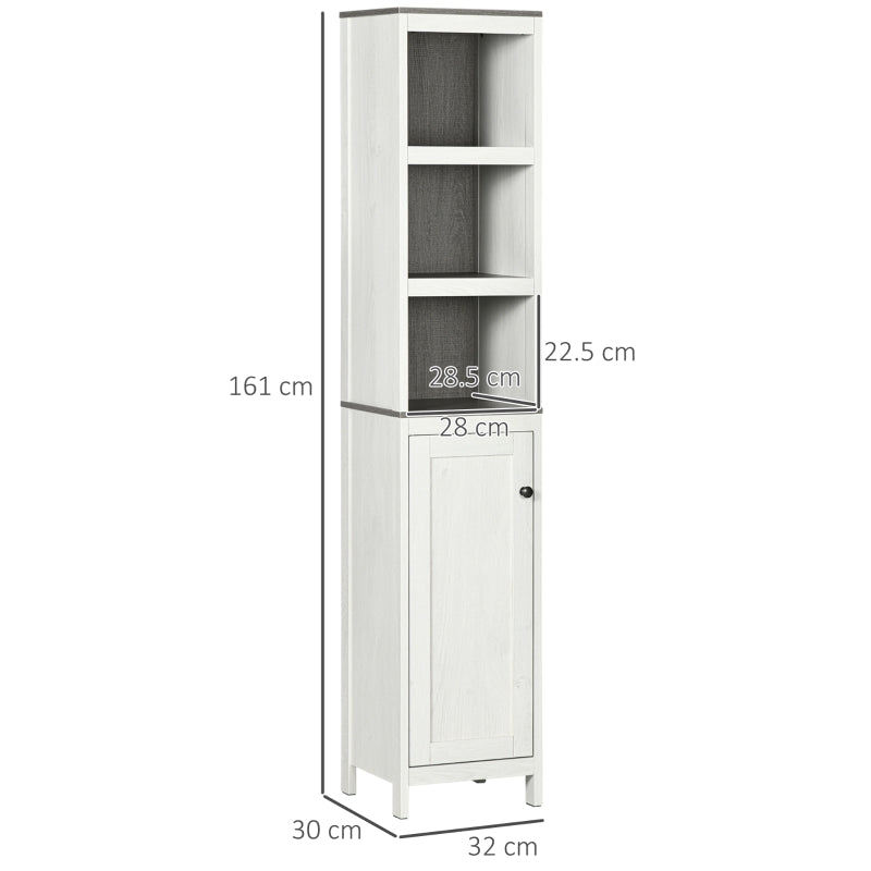 Slimline Bathroom Storage, Antique White